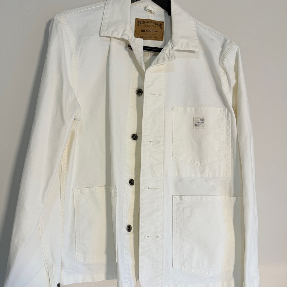 GAP Off-White Lightweight Shirt Jacket
